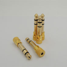 Adaptador estéreo macho a hembra, Conector de Audio estéreo chapado en oro, 6,35mm, TRS, 1/4 "a 3,5mm, 1/8" 2024 - compra barato