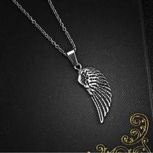High Quality Angel Wing Pendant Necklace Titanium Steel Fashion Jewelry Feather Sweater Chain For Men Gifts, Item NO.: LP1263 2024 - buy cheap