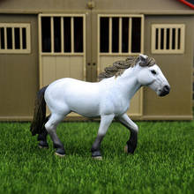 Оригинальная фигурка для диких животных, белая лошадка для диких животных, фигурная фигурка, детская игрушка, коллекционная 2024 - купить недорого