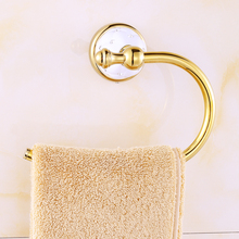 Bathroom Brass Gold/Silver/Black With Diamond Towel Ring Bathroom Accessories Products ,towel Holder Wall Mounted Towel Bar CC 2024 - buy cheap