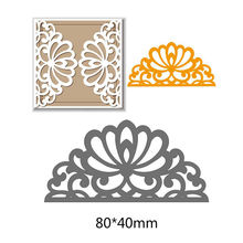 Symmetrical Pattern Cover Cutting Dies for DIY Photo Album Scrapbook Embossing Paper Craft Hollow Frames Creative Decor 80*40mm 2024 - buy cheap