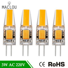 Replace Halogen G4 Led 220V 3W AC 220V LED Mini G4 LED Lamp COB LED Bulb G4 COB Light Dimmable 360 Beam Angle Chandelier Lights 2024 - buy cheap