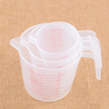 Высококачественная пластиковая мерная чашка с ясным масштабом, прозрачная кружка с носиком, 3 размера, измерительное устройство 1000/500/250 мл 2024 - купить недорого