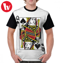 Poker T Shirt Queen Of Spades T-Shirt Casual 5x Graphic Tee Shirt Short Sleeve Fun Man Polyester Graphic Tshirt 2024 - buy cheap