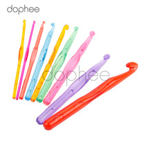 dophee 9pcs/set Multi-Color Plastic Knitting Needles Crochet Hooks Thick Head Knitting Tools For DIY Knitting Crafts Supplies 2024 - buy cheap