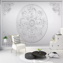 Decorative Wallpaper 3D Northern Europe Simple White Gypsum Relief Pattern Background Wall Painting Decorative Painting 2024 - buy cheap