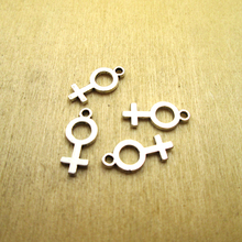 Talismã de símbolo feminino, talismã de prata antigo/pulseiras 2024 - compre barato