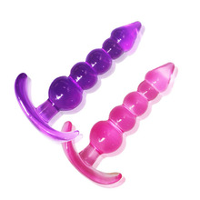 Soft TPE 5 Beads Anal Butt Plug Suction Cup Prostate Massager Ball No Vibrator Masturbator Anal Dilator Sex Toys for Women Men 2024 - buy cheap