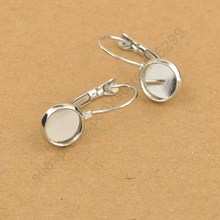 Fashion Cucurbit Design White Gold color Lever Back Earwires Jewelry Earring DIY Making Accessories Finding For 8mm Beads 2024 - buy cheap