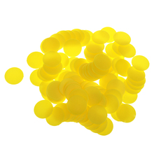 100pcs Plastic Counters  Opaque Stacking Counters Plastic Board Game Teaching Numeracy Yellow Math and Arithmetic Teaching Toys 2024 - buy cheap