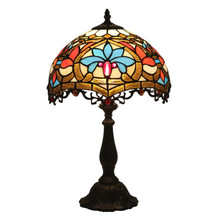 12 "retro luxuoso vintage europeu lâmpada tiffany lâmpada de mesa de leitura luz noturna para barra de entrada para estudo casamento 1068 2024 - compre barato