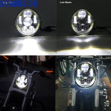 Farol drl de led para motocicleta, halo de alumínio com luz drl, para haste harley v, vhaste, vrsca, vrsc, v-rod, farol de motocicleta 2024 - compre barato