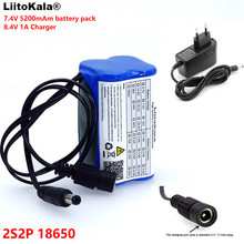 LiitoKala Protect 7.4 V 5200 mAh  8.4 V 18650 Li-lon Battery bike lights Head lamp special battery pack DC 5.5MM + 1A Charger 2024 - buy cheap