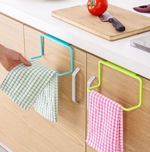 Door Tea Towel Rack Bar Hanging Holder Rail Organizer Bathroom Cabinet Cupboard Hanger Kitchen Accessories QJS Shop 2024 - buy cheap