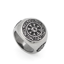 De acero inoxidable de los hombres nórdico vikingo amuleto valknut pagano símbolo de odin estaño anillo 2024 - compra barato