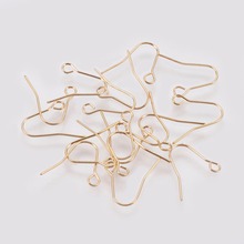 20pcs 11.5x13x0.5mm Gold Plated Brass Earring Hooks Clasps gold earrings for women Jewelry Accessories Making Wholesale F80 2024 - buy cheap