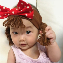Bebê recém-nascido headwear moda bandana bebê menina recém-nascido princesa peruca bandana pigtail para infantil crianças hairband acessórios 2024 - compre barato