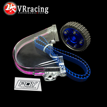 VR - HNBR Racing Timing Belt + Aluminum Cam Gear + PQY Cam Cover FOR 92-00 Civic D16Z D16Y VR-TB1002B+6542B+6337 2024 - buy cheap