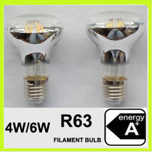Top quality 1 piece 6W R63 led filament bulbs led spot lights E27 screw glass 120 degree beam angle 2 YEAR WARRANTY 2024 - buy cheap