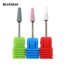 Blueness 1PC 3Colors Nail Drill Bits Corundum Material Ceramic Stone Sharp Electric Apparatus For Manicure Accessory Nail Tools 2024 - buy cheap