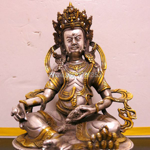 Tibetan Buddhism, Yellow Jambhala, the God of wealth bronze statue of Buddha, Bodhisattva, can be installed reservoir~ 2024 - buy cheap