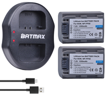Bateria batmax 2 peças 1250mah função npfp50 + carregador usb duplo para dispositivos sony 2024 - compre barato