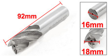 HSS-AI Milling Cutter Tool Straight End Mill 18mm x 16mm x 32mm x 92mm 4 Flutes 2024 - buy cheap
