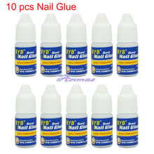 10 Pcs 3g GLUE ACRYLIC UV GEL FALSE Full French NAIL ART TIPS Decoration Tools 2024 - buy cheap