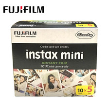Оригинальная пленка Fujifilm Instax Mini с белым краем, 50 листов для Fuji Instax mini 9 8 7s 25 50 90 SP1, фотобумага для мгновенной камеры 2024 - купить недорого