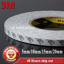 4pcs 5mm/10mm/15mm/20mm width*50 meters 3M 9080 Double Sided Adhesive Tape for Electronics Panel, Touch Screen, LED Strip Bond 2024 - buy cheap