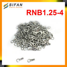 100 pcs /lot RNB 1.25-4 Non-insulated ring terminal electrical wire crimp naked connector 2024 - buy cheap