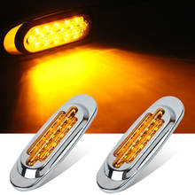 Luz de marcação lateral para automóveis, 1 par, 16 leds, lâmpada de apuramento para 12v 24v, trailer automotivo, vermelho, amarelo e branco 2024 - compre barato