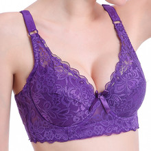 Sujetadores de encaje de realce para mujer, Bralette de talla grande 40, 90, 44, top corto bh BCD, ropa interior, lencería Sexy para niña 44D 46D bh 2020 2024 - compra barato