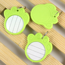 3pcs Anti-Lost ID Tag Paw Shape Pet Collar Plastic Identity Card Name Keychain Keyring Fluorescent Cat Dog Harness Arnes Perro 2024 - buy cheap