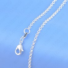 1PC Free Shipping Real 925 Sterling Silver Pearl Necklace With Flexible Lobster Clasps 16"-30" For Choice Cross Chains 2024 - buy cheap