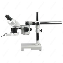 Microscopio estéreo, suministros de AmScope, 20X-30X-40X-60X, con brazo individual y anillo de luz 2024 - compra barato