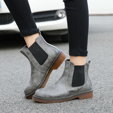 2021 New Fur Warm Chelsea Boots Women Motorcycle Ankle Boots for Women Round Toe Winter Snow Boots Women 2024 - buy cheap