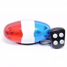 New Kids Cycling Bike 6 LEDs Electric Horn 4 Sounds Bicycle Police Siren Lights Speakers 2024 - buy cheap