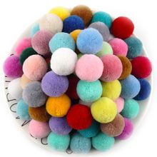 New 50pcs /bag Cashmere Fur Pom pom Artificial Hairball Accessories 3cm Decorative pom pom Fur Ball For Knitted Beanies 2024 - buy cheap