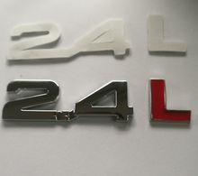 Letras de Metal de 2,4 L para motor Turbo de coche, calcomanía con emblema de maletero trasero, novedad 2024 - compra barato