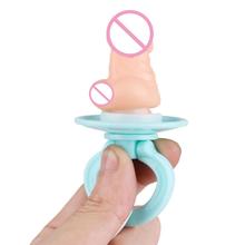Novelty Party Masquerade Prop Funny Tiny Penis Shape Pacifier Adult Toy Baby Pacifier Bachelor Party Gag for Single Hens Parties 2024 - buy cheap