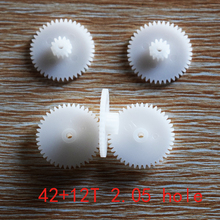 10/100pcs 42+12teeth 2mmhole OD 22mm double plastic gears/reduction gear/diy toy parts technology model part rc car 42122B 2024 - buy cheap