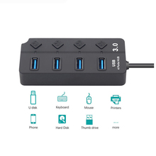 High Speed USB Hub 4/7 Port USB 3.0 Hub 5Gbps On/Off Switches AC Power Adapter For PC Computer Accessories 2024 - buy cheap