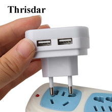 Thrisdar 5V 1A LED Night Light With Dual USB Wall Charger Plug Light Sensor EU/US Plug Socket Lamp 2024 - buy cheap