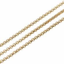 10Yards/Roll  2mm Diameter Gold Tone Stainless Steel Rolo Chain Men's Women's Necklace Fashion Jewelry Customizes 2024 - buy cheap