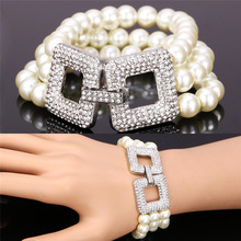 Pulsera de perlas de joyería de moda regalo de elegante diseño de estilo de Multil-pulsera de la joyería de las mujeres H1537 2024 - compra barato