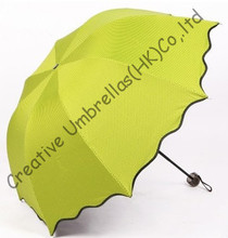 2 times black coating,100%sunscreen,UPF>50+,parasol,8k ribs,three fold,manual umbrellas,windproof,black,pocket parasol, 2024 - buy cheap