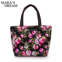 Mara's Dream Women Bags Canvas Ladies Casual Tote Bag Floral Printing Female Daily Use Girls Shopping Hand Bags Storage Bag 2024 - buy cheap