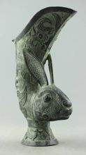 Elaborado jarrón de Gecko de conejo de bronce decorado a mano 2024 - compra barato
