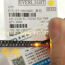 100PCS/LOT ( Make  EVER LIGHT )  1608 0603 yellow SMD LED lamp beads bright LED light emitting diode 2024 - buy cheap